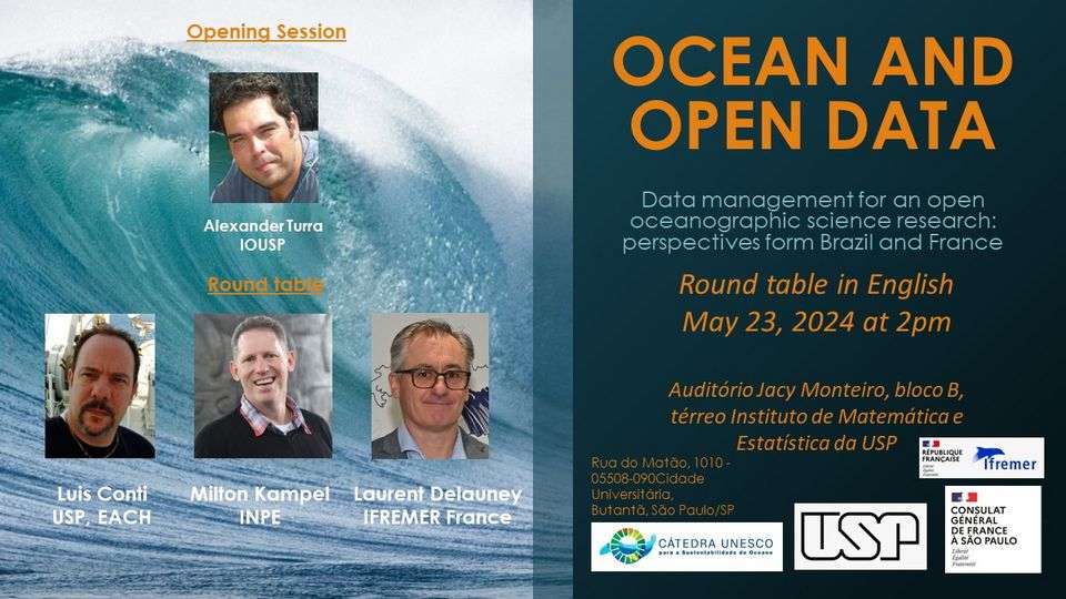 Evento OCEAN OPEN DATA: Mesa Redonda sobre Dados Marinhos e Colaboração Brasil/França